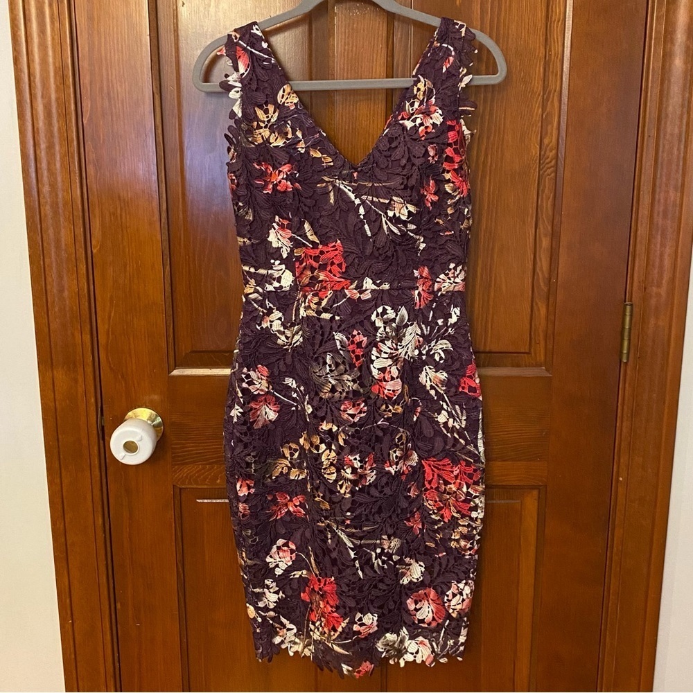 Paper Dolls Purple Floral Lace Dress Size 4